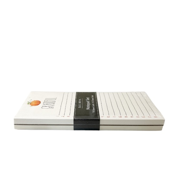 NEW Rae Dunn 🍁GRATEFUL/THANKFUL🍁 Notepad Set/2 - Picture 3 of 5